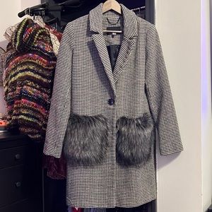 Kendall + Kylie Fur Jacket Coat